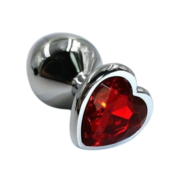 Small Red Heart Steel Butt Plug