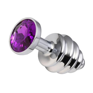 Purple Jeweled Princess Steel Butt Plug