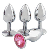 Pink Princess Jeweled Steel Butt Plug