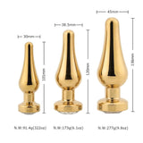 Golden Tapered Jeweled Plug Set