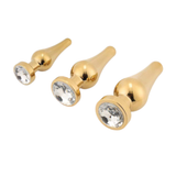 Golden Tapered Jeweled Plug Set