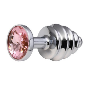 Pink Jeweled Princess Steel Butt Plug