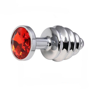 Red Jeweled Princess Steel Butt Plug